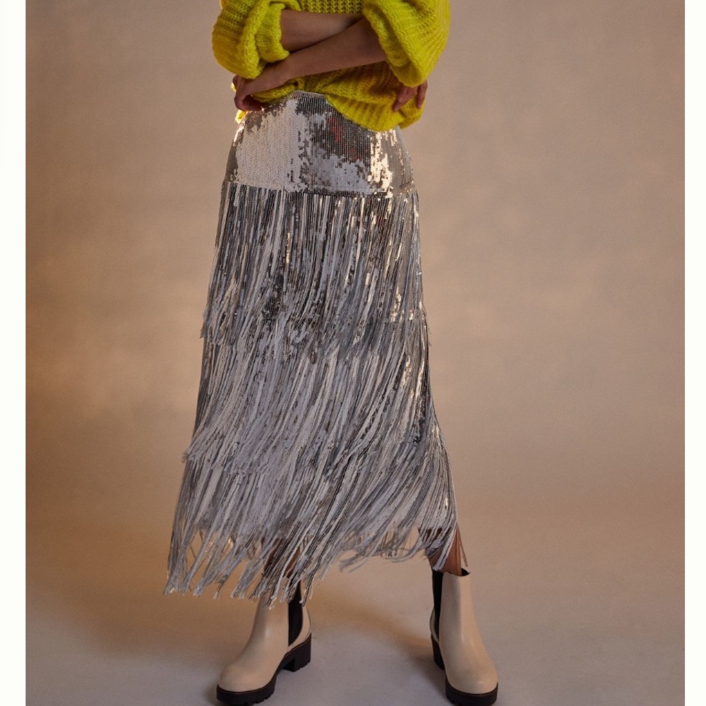 Maeve Sequins Skirt by Anthropologie